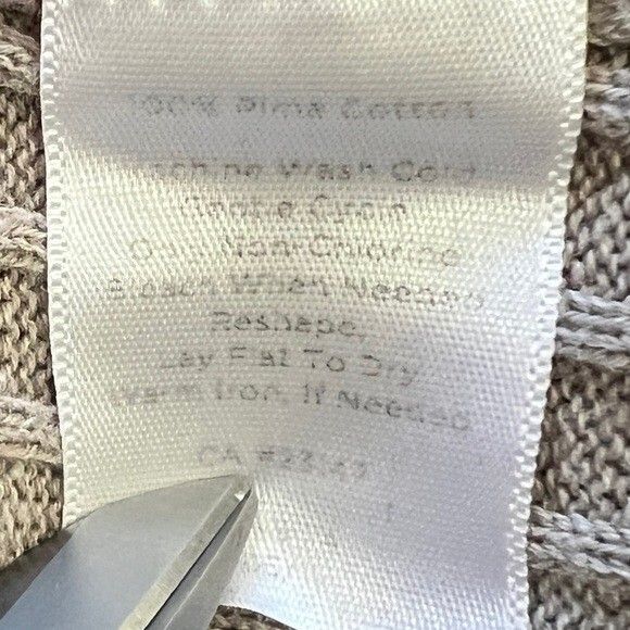 Talbots Womens Brown 100% Pima Cotton Turtle Neck Sweater Size Large - Picture 5 of 5